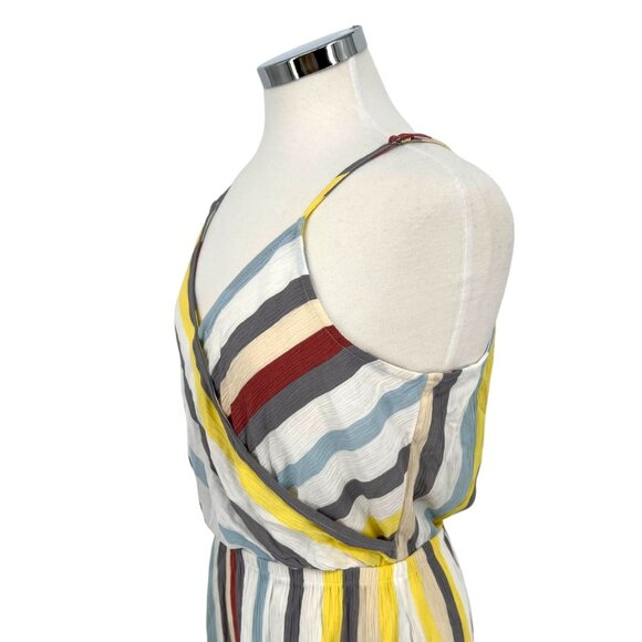Market & Spruce Striped Wrap Short Sun Dress Multicolor Size Large NWT - Picture 3 of 9
